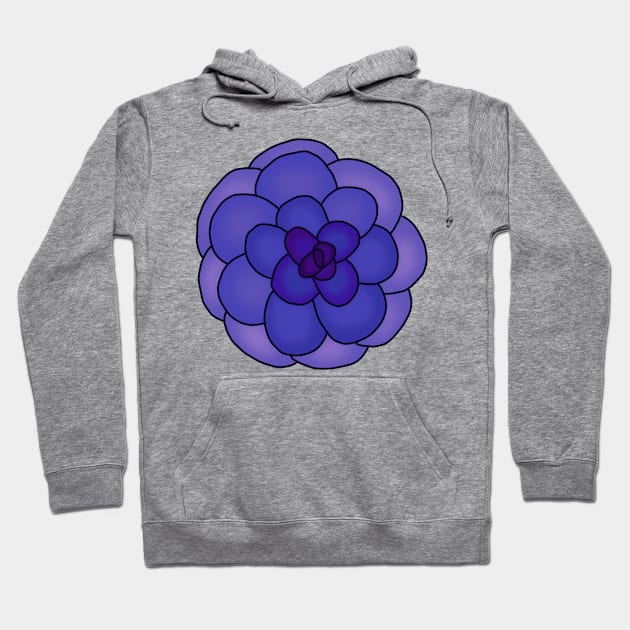 Purple and blue succulent Hoodie by mia-alice85